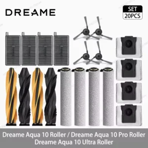 Dreame Aqua 10 Roller - Aqua 10 Pro Roller - Aqua 10 Ultra Roller Accessories Main Side Brush Roller Mop Cloth Filter Dust Bag