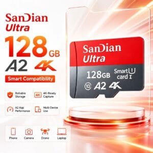ערכת כרטיס זיכרון מקורי 128GB SanDian עם מתאמים | שנה אחריות